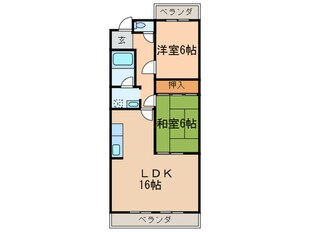 マンションウッディの物件間取画像